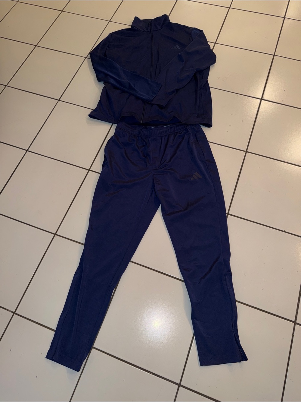 adidas Dark Blue Zip Jacket and Track Pants Set